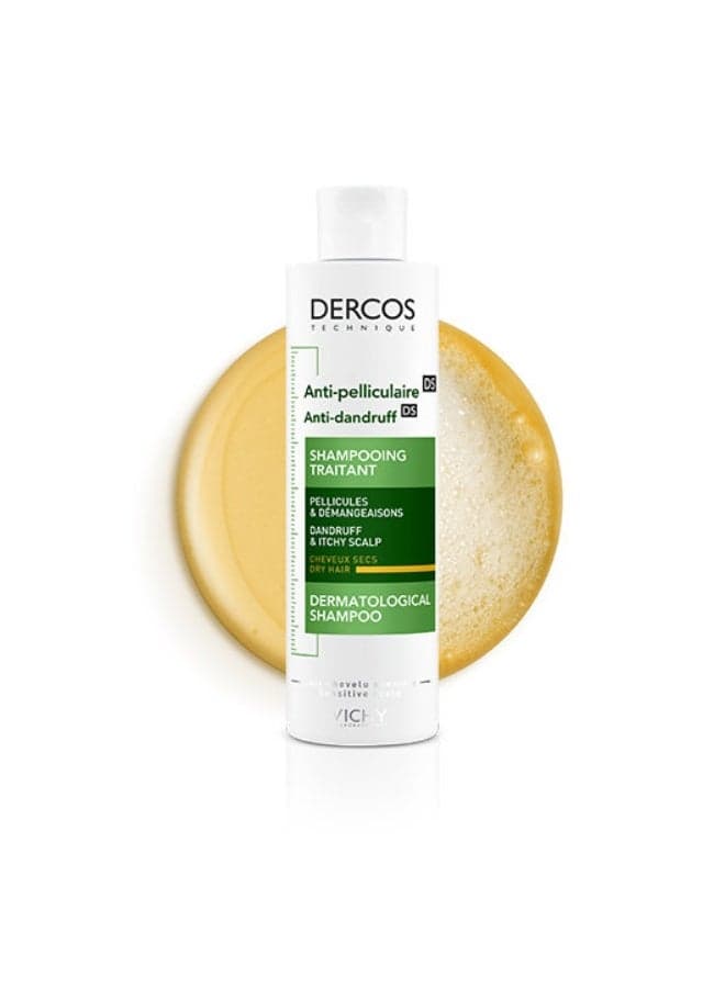 Vichy Dercos Soothing Anti-Dandruff Shampoo 200ml for Dry Hair - Image 1
