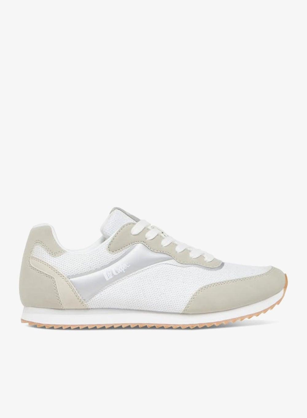 CL 998White Elegant Women's Panelled Low-Top Sneakers - Image 1