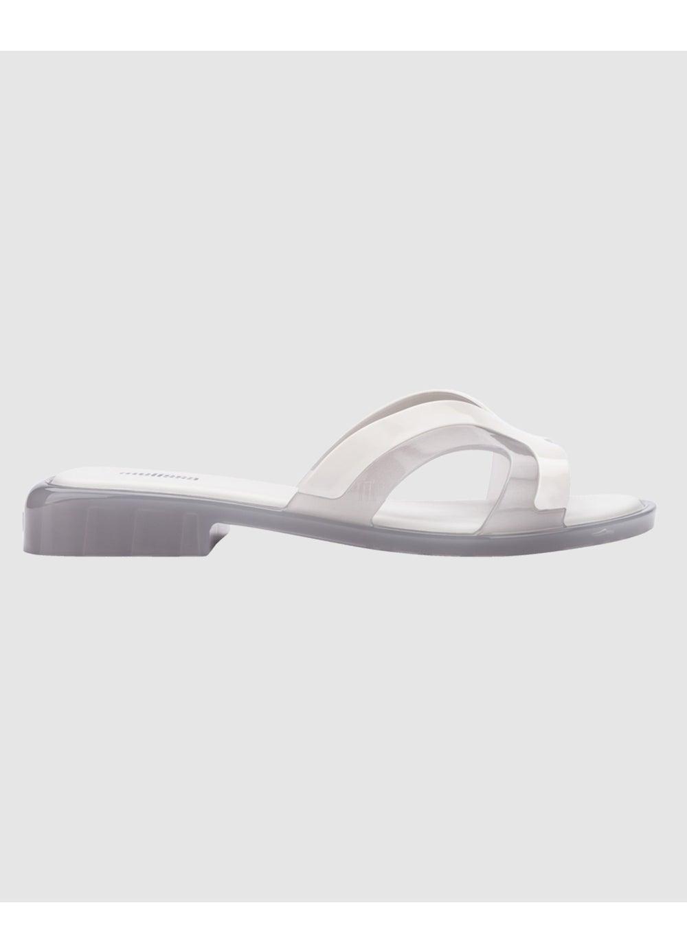 Elegant White Multi-Strap Low Heel Slides - Image 1