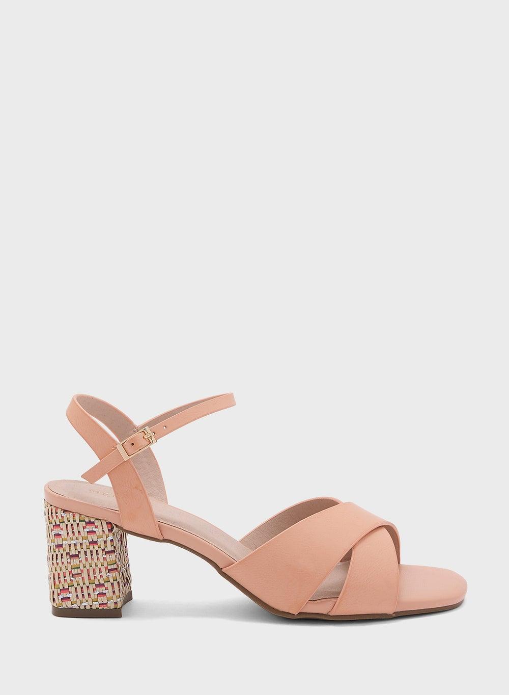 Elegant Pink Ankle Strap Heel Sandals - Style No 22844 - Image 1