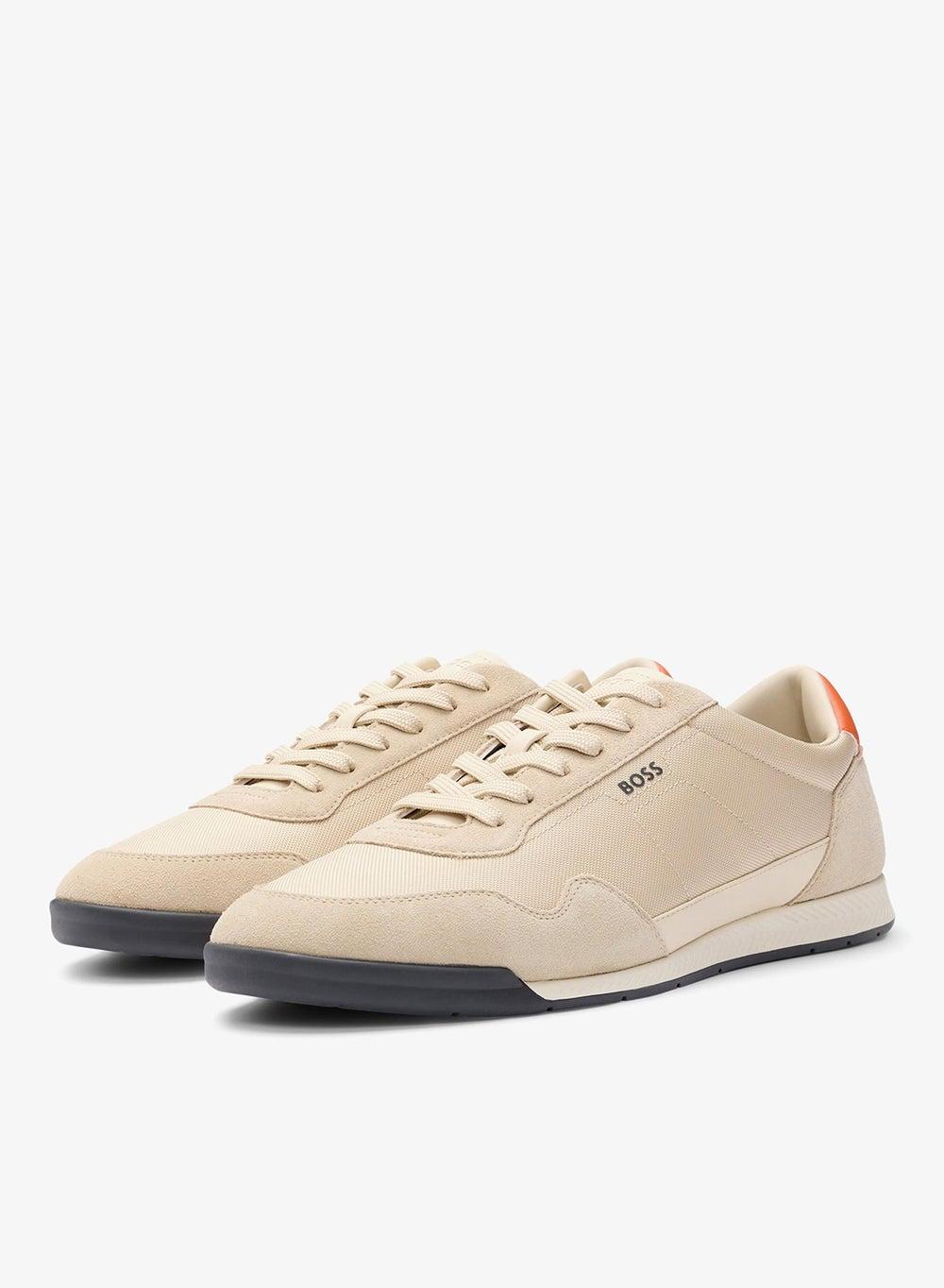 BOSS Mixed-Material Suede Lace-Up Trainers 50536524268 - Image 1