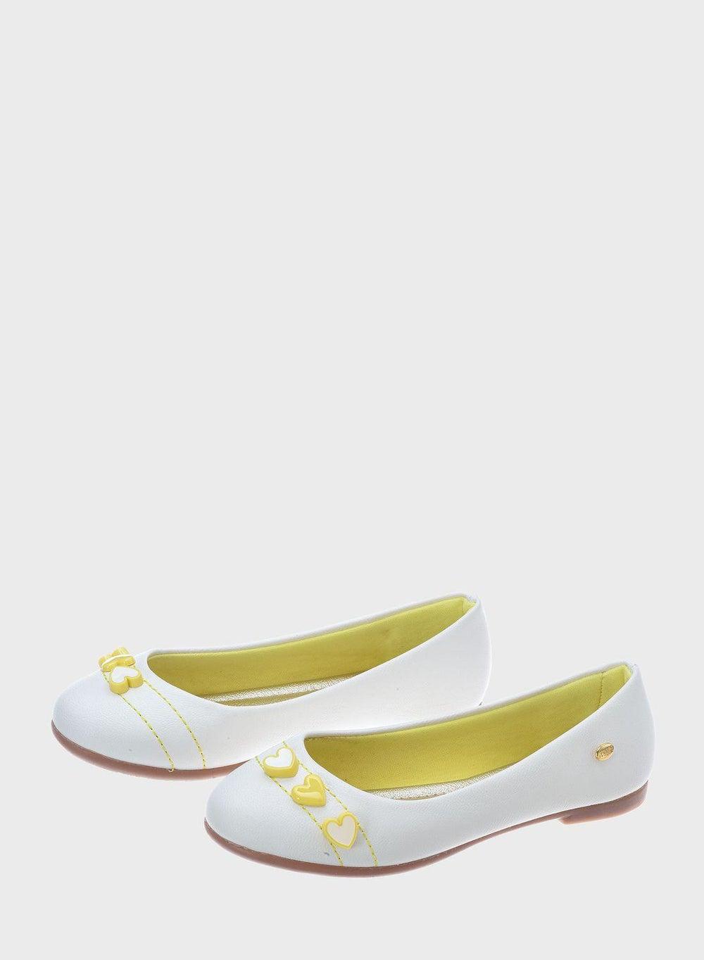 Charming Heart Print Ballerinas for Kids - Image 1
