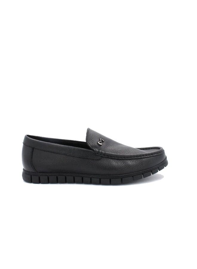 WALUKESH Black Leather Loafers: Elegance Meets Comfort - Image 1
