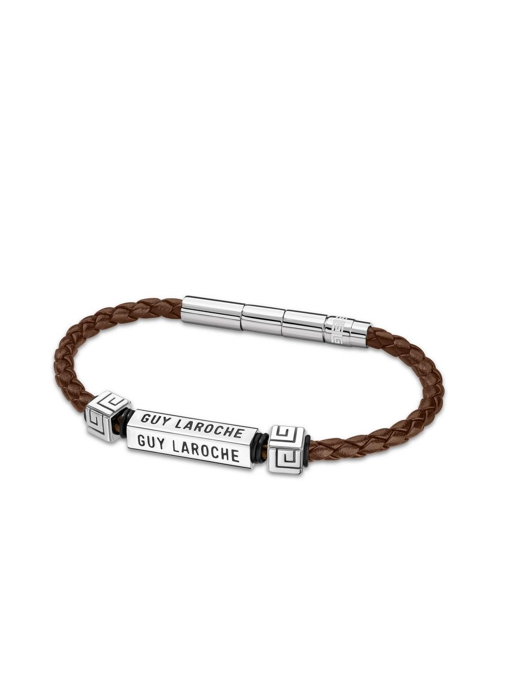 Guy Laroche Jean - Men's Leather & Stainless Steel Bracelet - Image 1