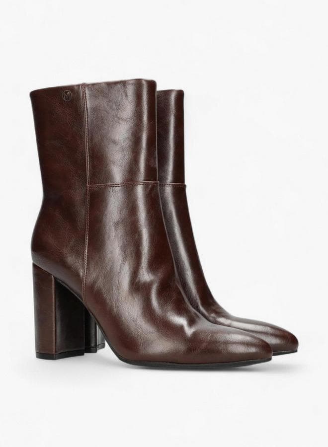 Elegant Red Solid Block Heel Ankle Boots Mi001700253W - Image 1