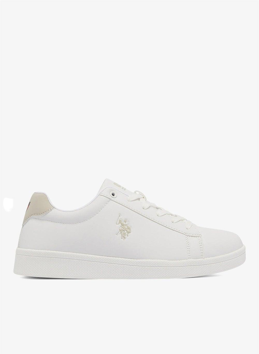 Elegant U.S. Polo Assn. White Low-Top Sneakers for Women - Image 1