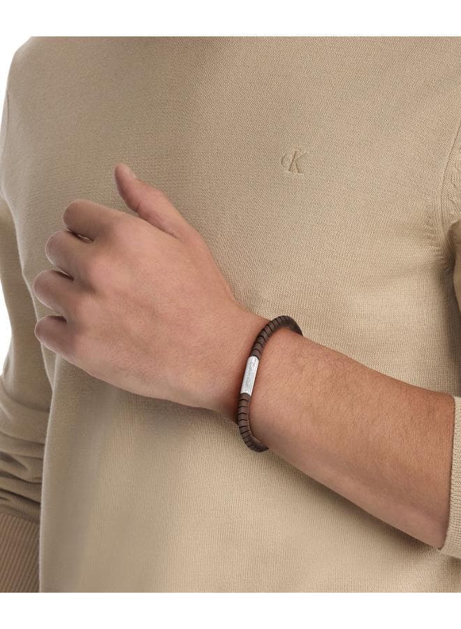 CALVIN KLEIN Men's Intuitive Connection Leather Bracelet - Image 1