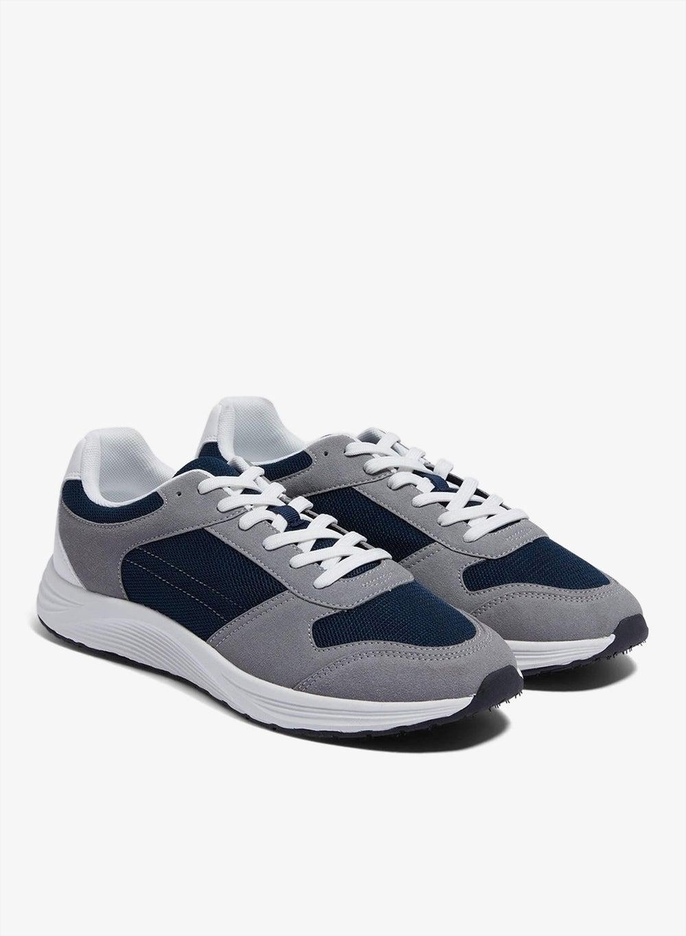 Elevated Comfort Grey Smart Chunky Sneakers for Men - Image 1