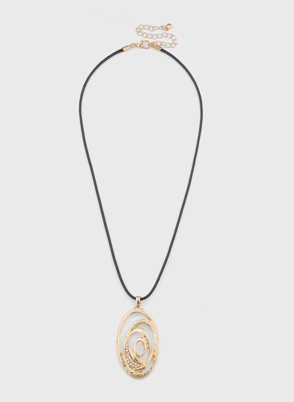 Elegant Ginger Spiral Pendant Necklace – A Timeless Accessory - Image 1
