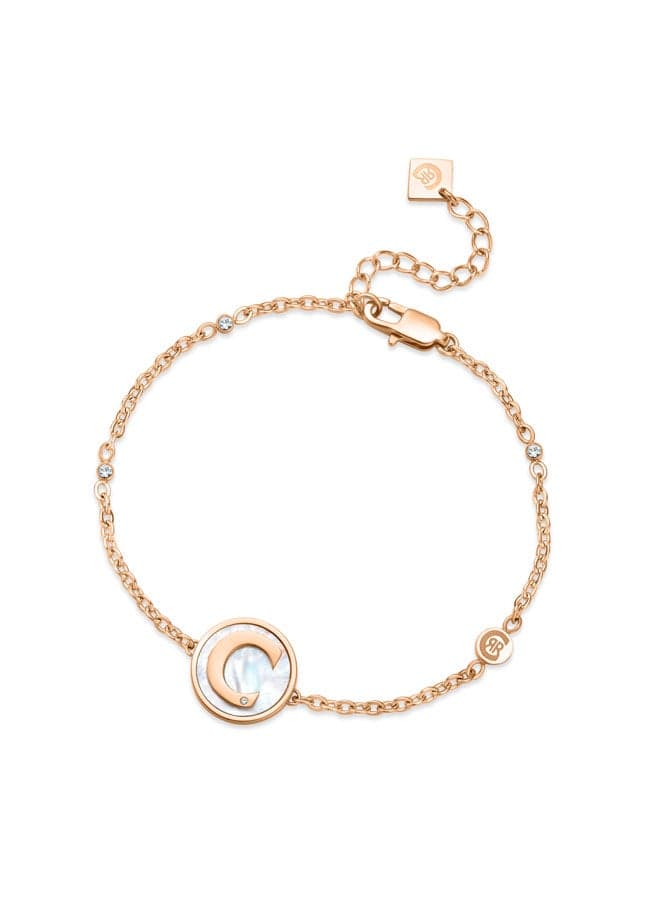 CERRUTI 1881 Circulo Rose Gold Bracelet with Crystals & Pearl - Image 1