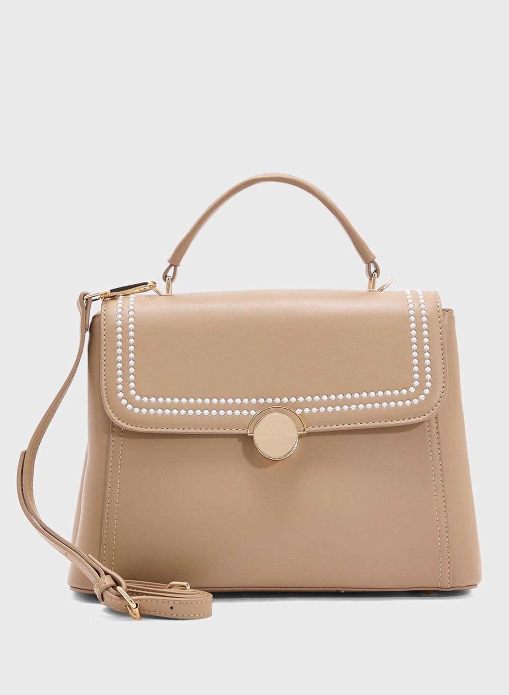 ELLA Embroidered Elegance Panel Satchel Bag for Women - Image 1