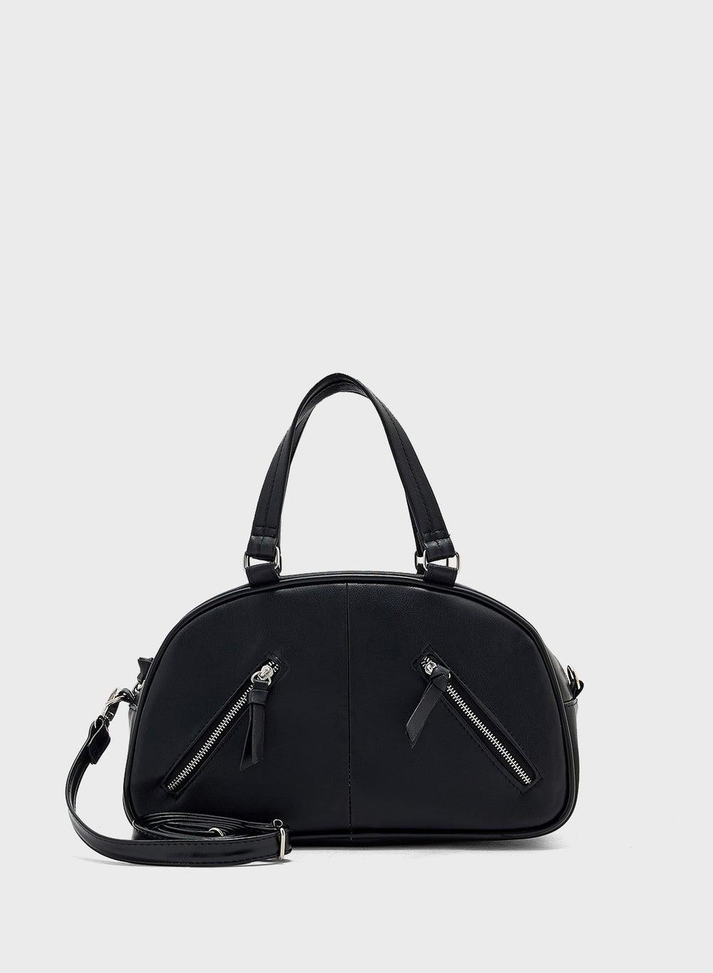 Ginger Chic Zip Bowler Satchel - Elegance On-the-Go - Image 1