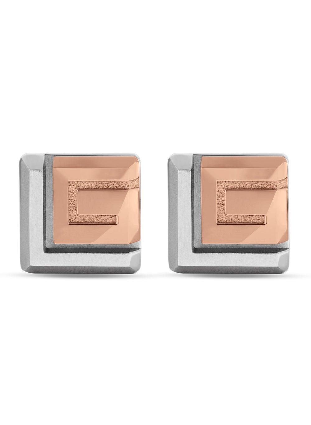 Guy Laroche Alex Elegant Two-Tone Cufflinks for Men - Image 1
