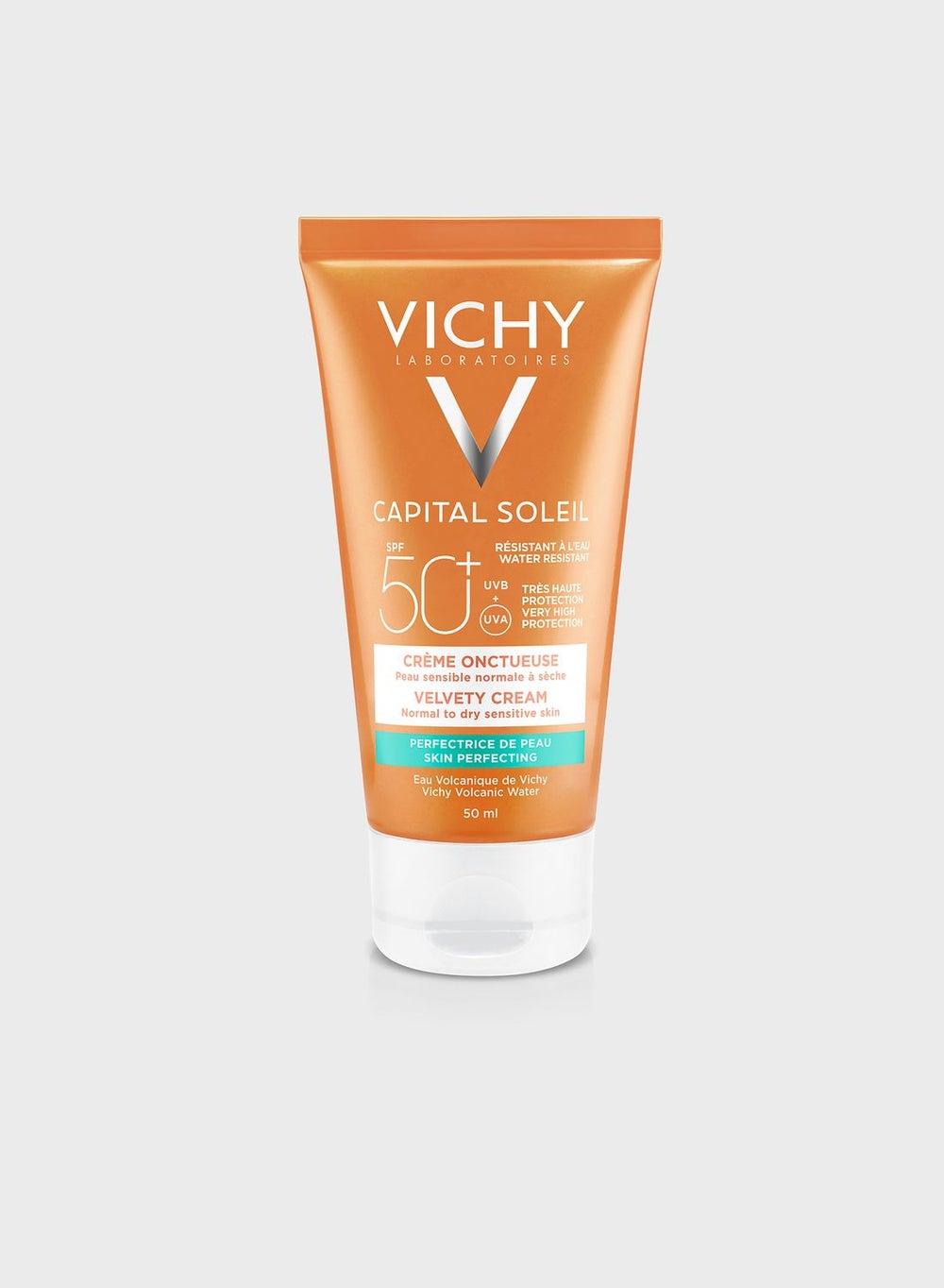 Vichy Capital Soleil SPF 50 Velvety Sunscreen 50ml - Hydrating Formula - Image 1