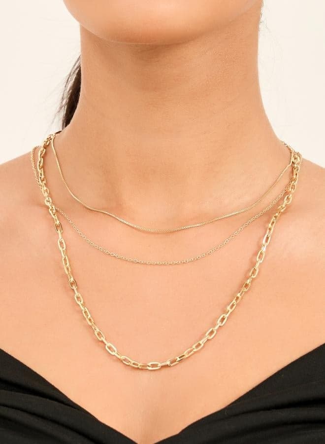Elegant Trio: Styli Women’s Chain Necklace Set - Image 1
