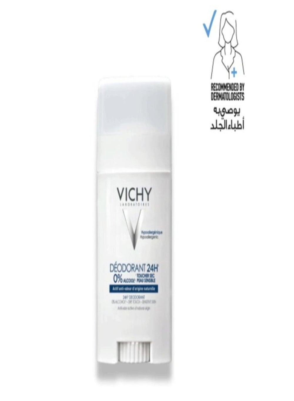 Vichy 24H Gentle Deodorant Stick, Sensitive Skin, 40ml - Image 1