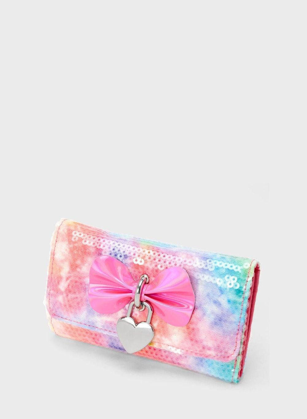 Claire's Chic Tie Dye Sequin Wallet for Women - Image 1