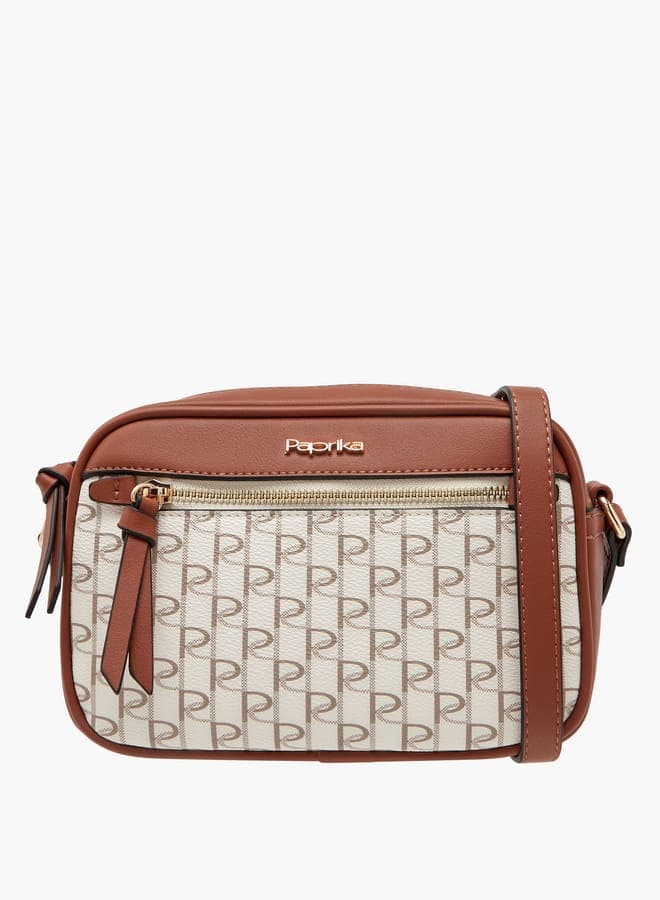 Paprika Monogram Elegance Crossbody: Style Meets Convenience - Image 1