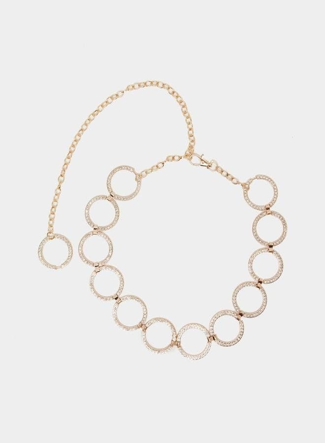 Styli Embellished Multi-Circle Chain Belt - Elegance Redefined - Image 1