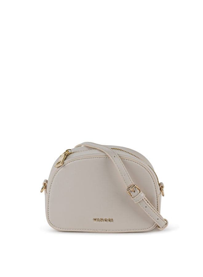 Vincci Beige Elegance: Chic Solid Shoulder Bag for Women - Image 1