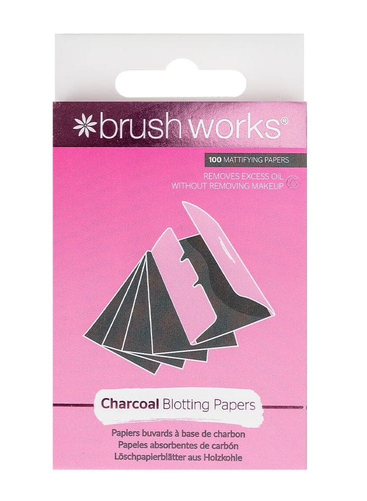 Brushworks Charcoal Oil-Control Blotting Papers - 100 Sheets - Image 1