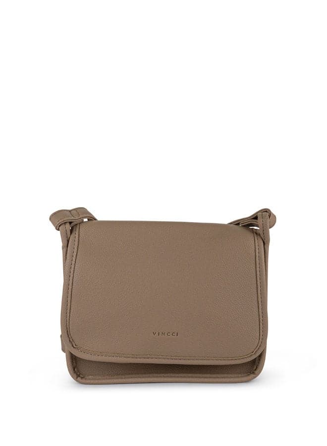 Vincci Brown Elegance: Chic Women’s Shoulder Bag V001 - Image 1