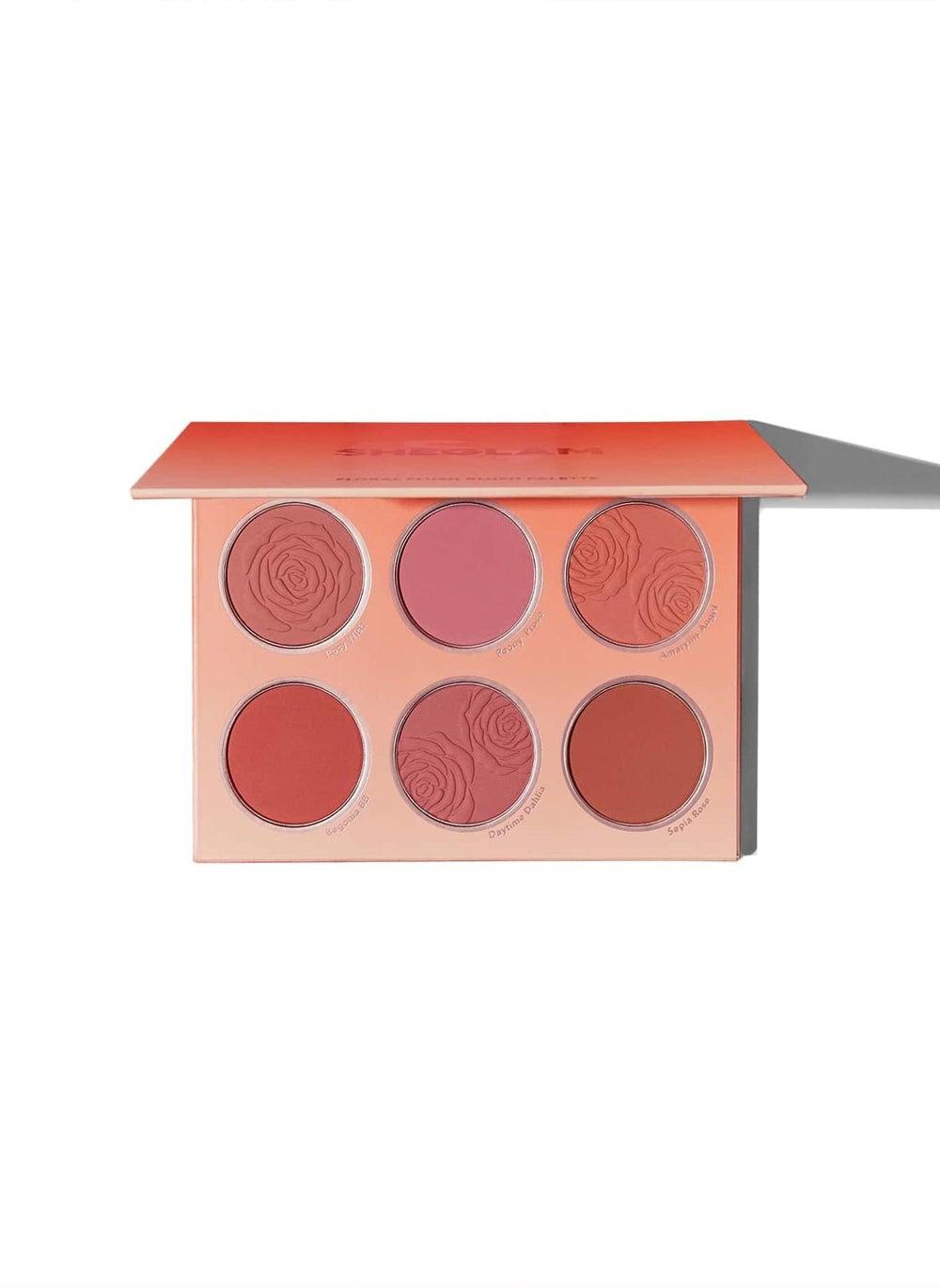 Floral Flush 6-Color Pressed Powder Blush Palette - Image 1