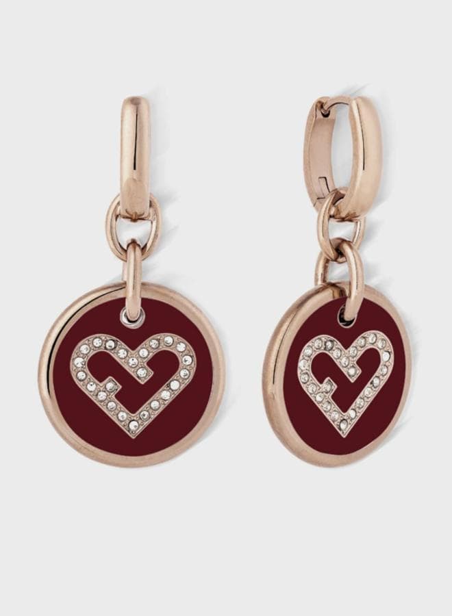 Furla Heritage Heart Drop Earrings – Timeless Elegance - Image 1