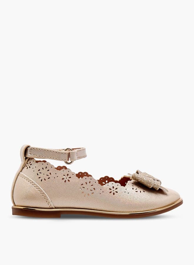 Elegant Scallop-Trimmed Mary Jane 1944B17755Gold - Image 1