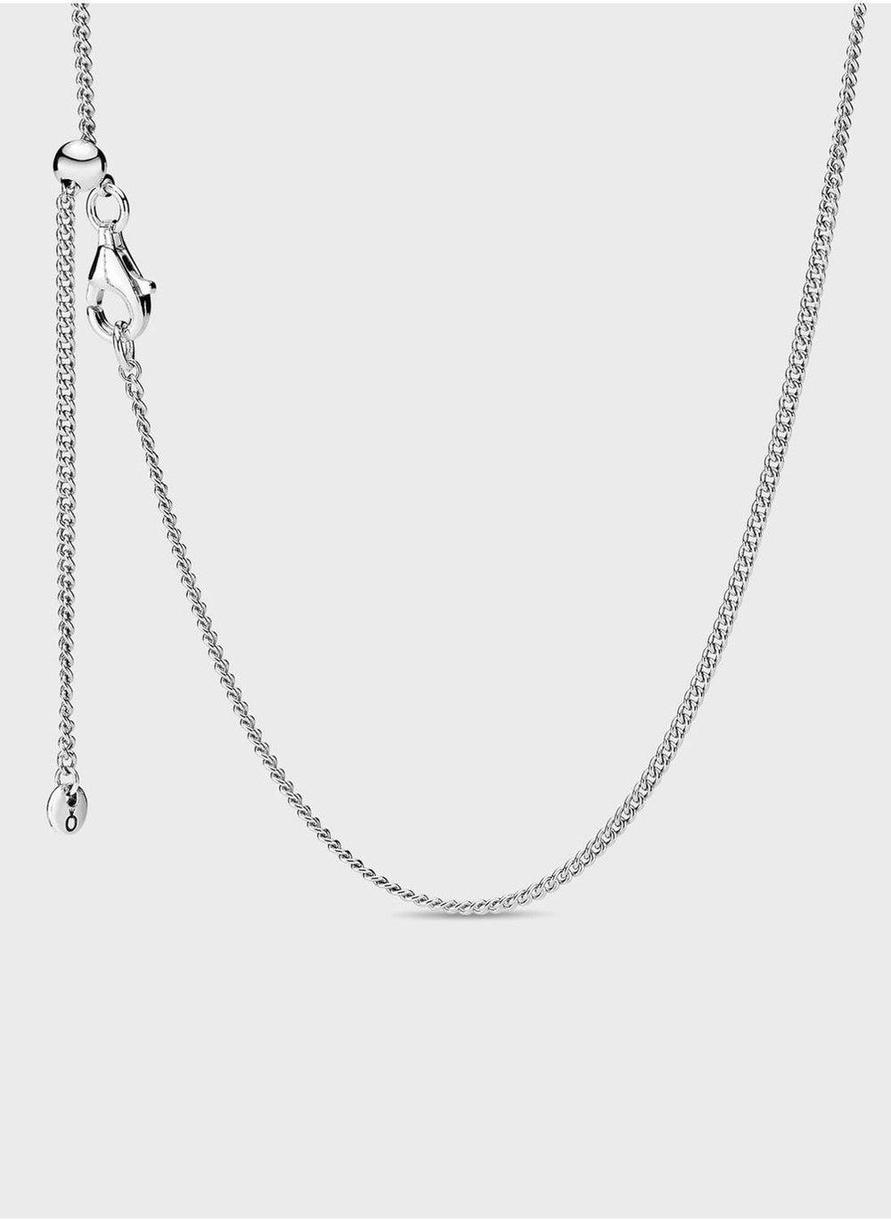 Elegant Sterling Silver Curb Chain Necklace – PANDORA - Image 1