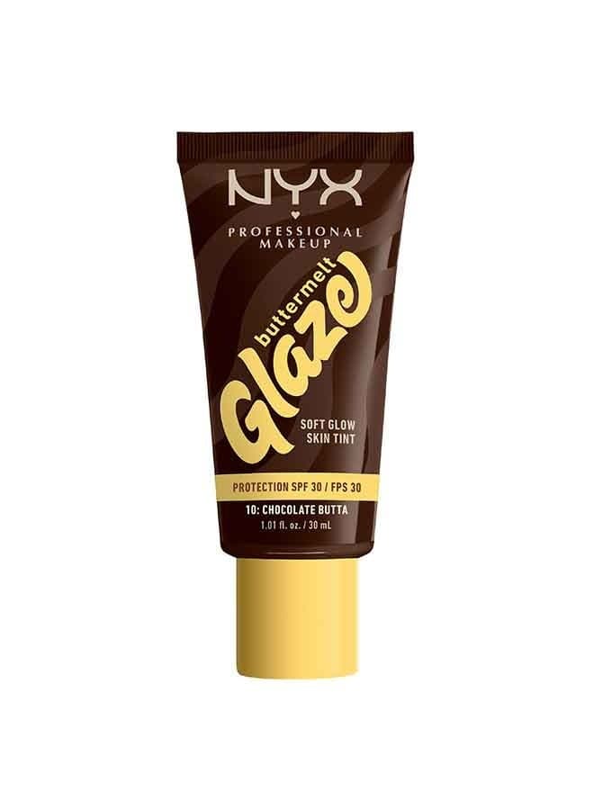 NYX Buttermelt Glaze Skin Tint with SPF 30 – Chocolate Butta - Image 1