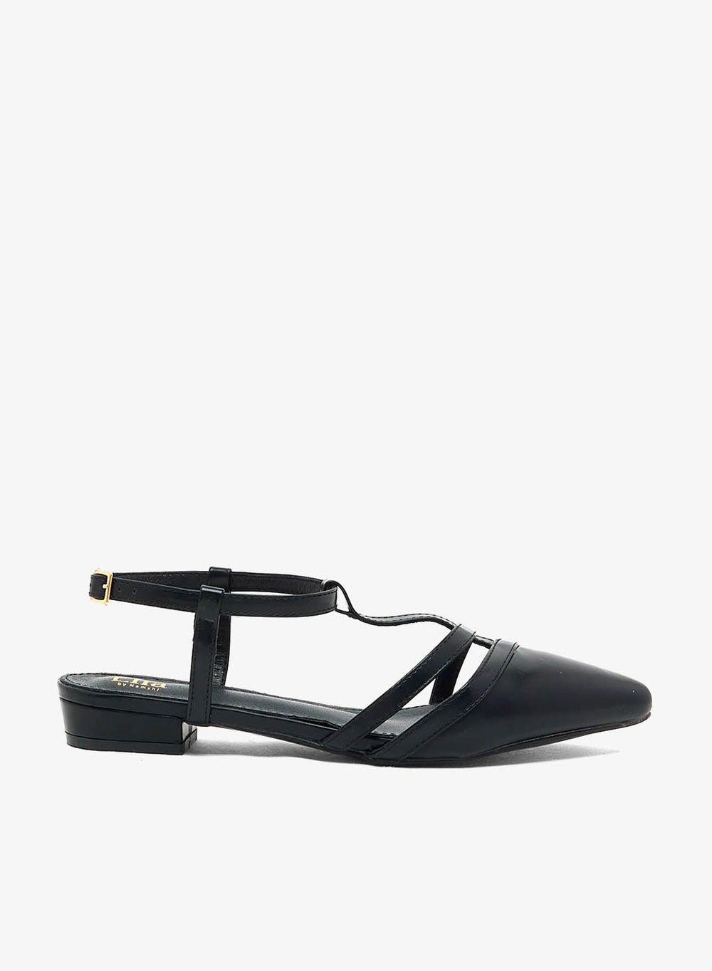 Elegant Tbar Detail Flat Sandal Xy2301 8 - Chic Black - Image 1