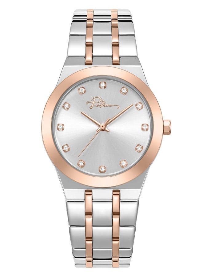 POLICE Allure 32mm Silver & Rose Gold Women's Watch - Image 1