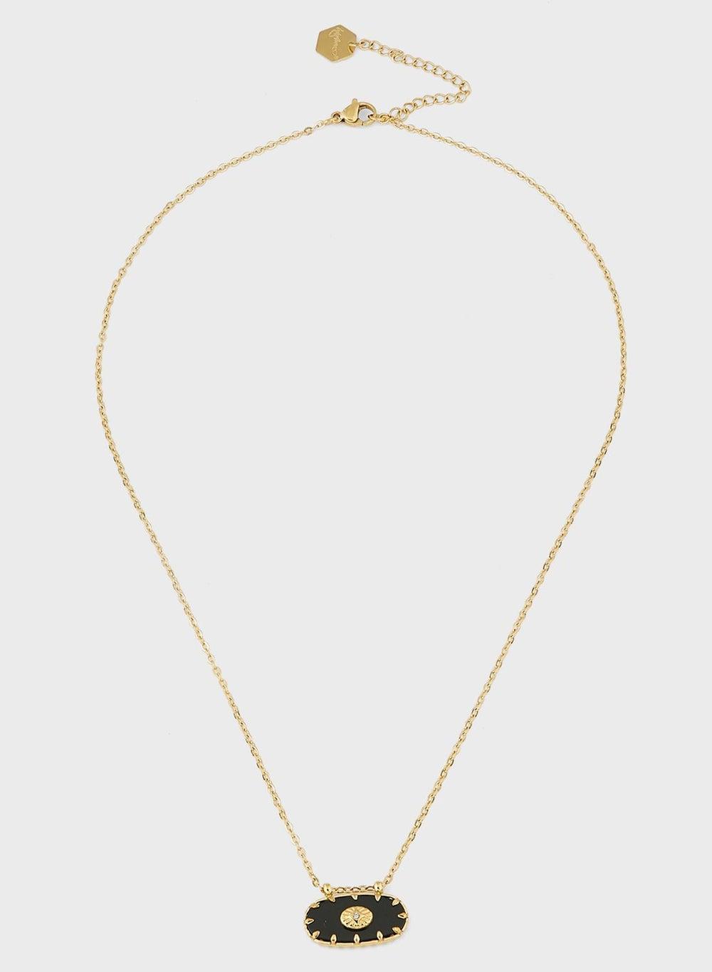 Lady Mauve Astrid Oval Crystal Pendant - Elegance Redefined - Image 1