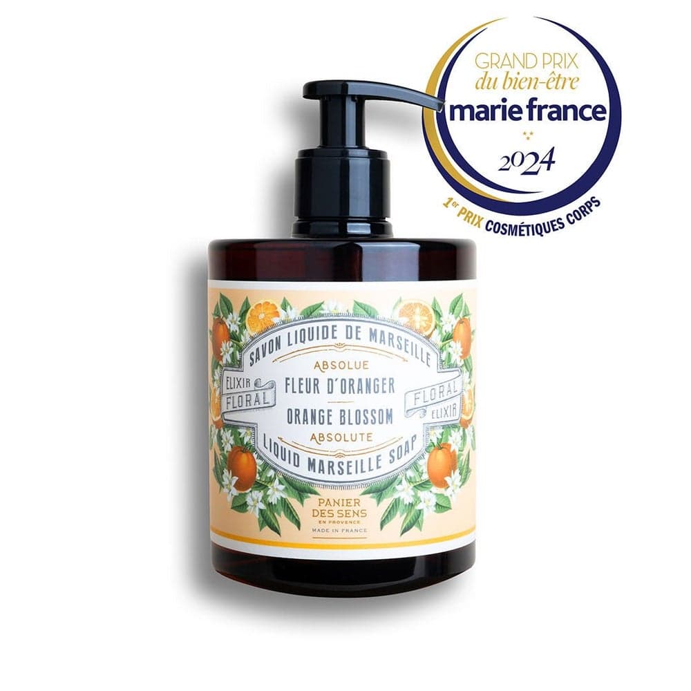 Orange Blossom Marseille Liquid Soap 500ml – Luxuriously Crafted - Image 1