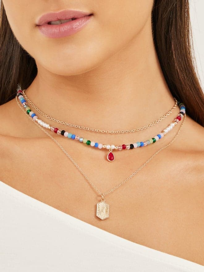 Styli Trio Elegance - Beaded Necklace Collection for Women - Image 1