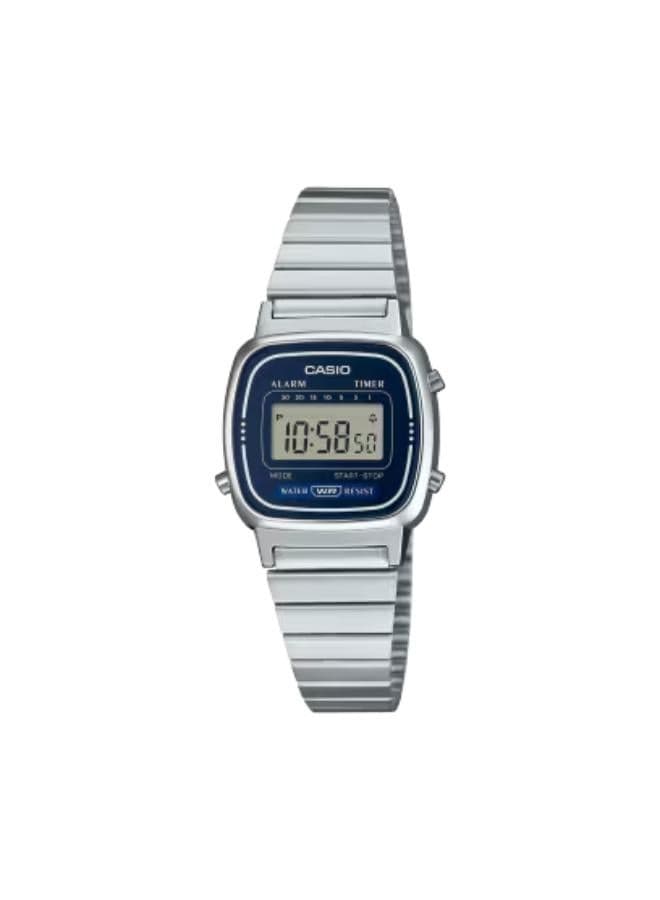 CASIO LA-670WA-2D Women's Stainless Elegance Digital Watch - 25mm - Image 1