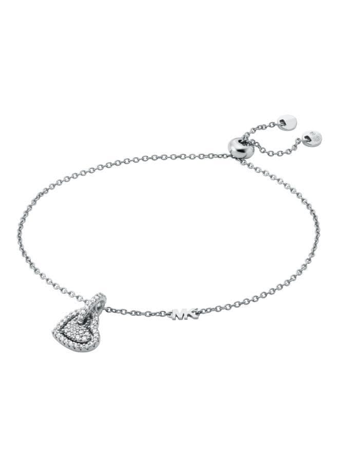 Michael Kors Sterling Silver Love Bracelet with Cubic Zirconia - Image 1