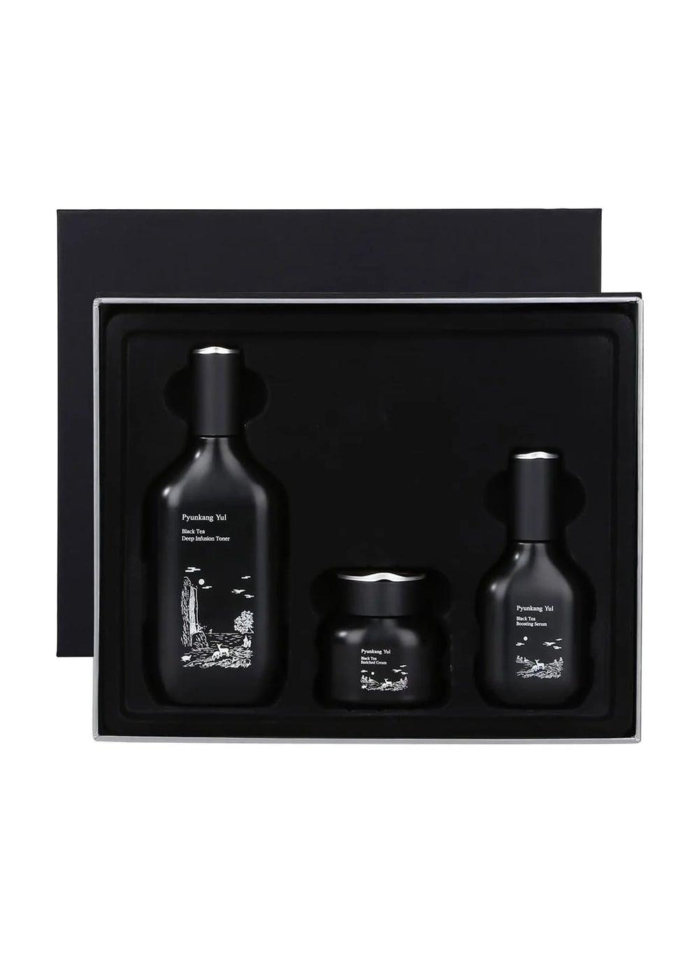 Elegant Black Tea Skincare Trio Set | 8809486682319 - Image 1