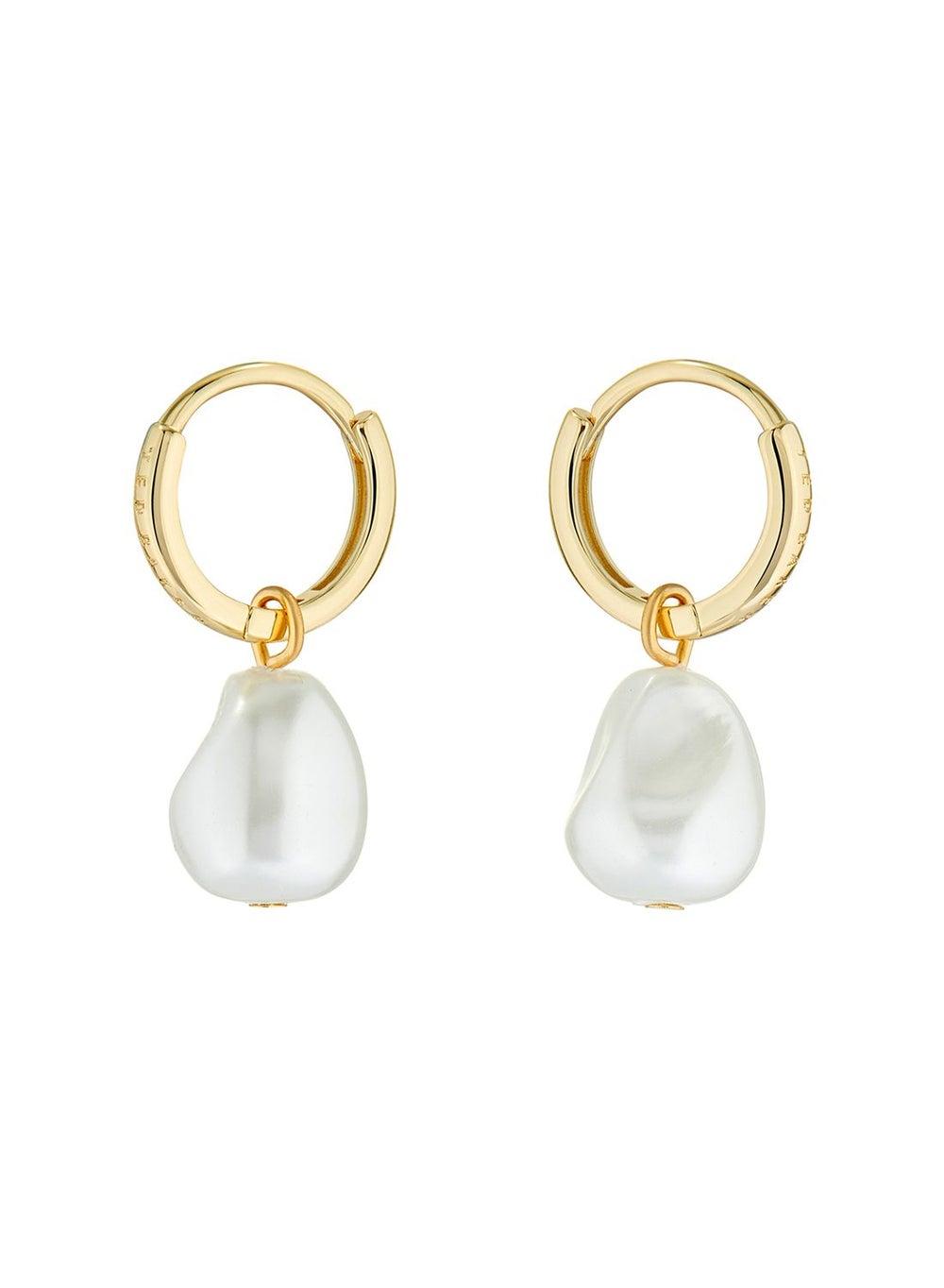 Ted Baker Periaa Pearly Chain Huggie Earrings - Image 1