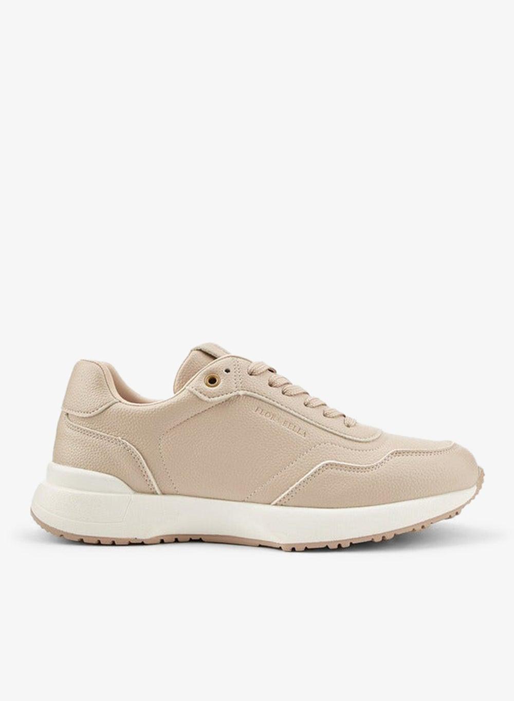 Onexrjg29 2 Beige Panelled Lace-Up Low-Top Sneakers - Image 1