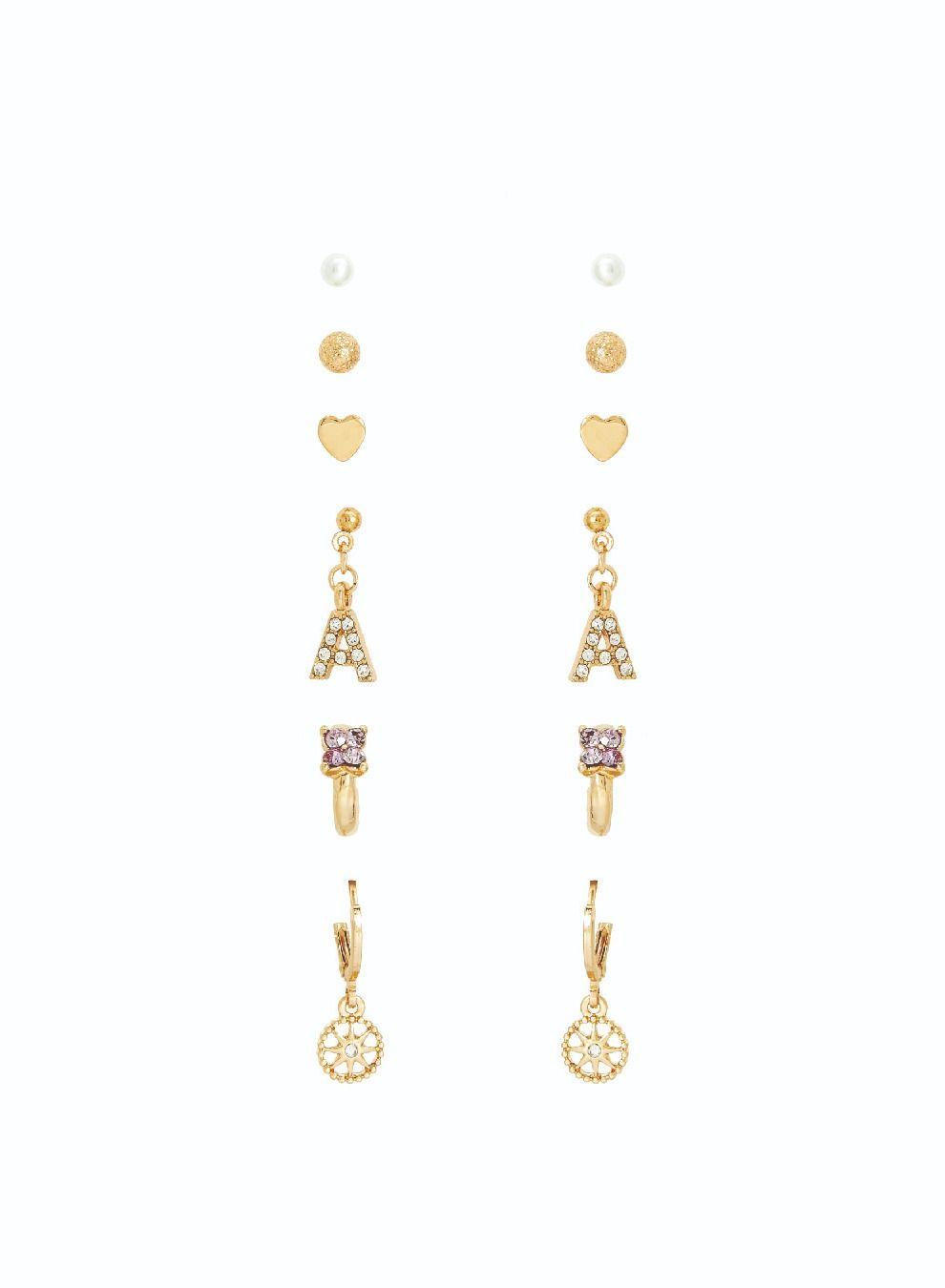 AMICA Mix Pack of 6 Versatile Studded Earrings - Image 1