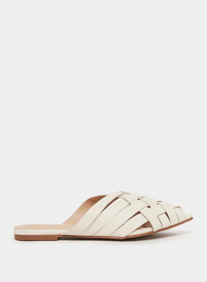 Elegance Redefined: Cream Pointed Mules with 7011364811 - Image 1