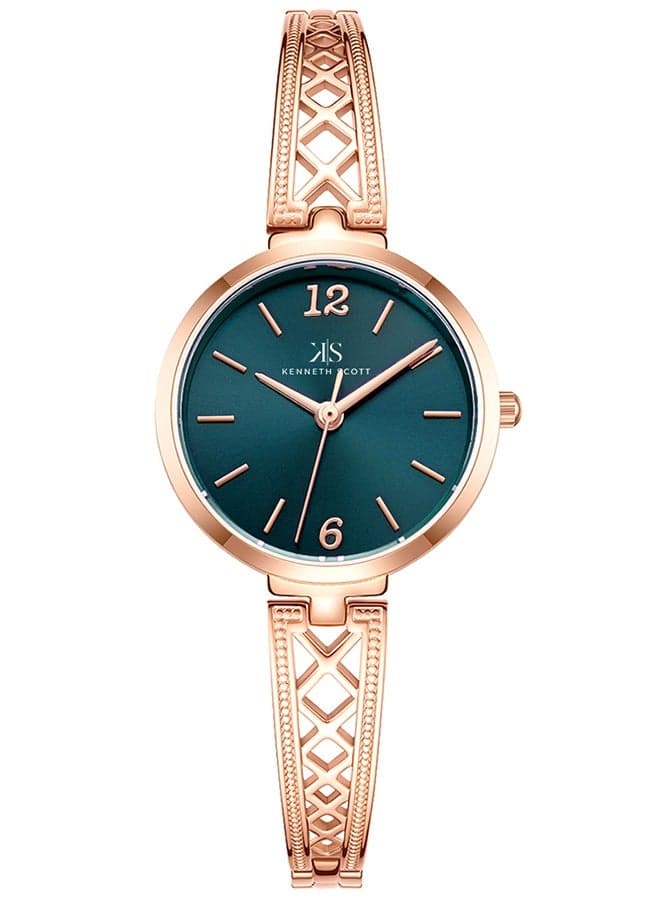 KENNETH SCOTT K22518-RBKH Elegant Rose Gold Women's Watch - 28mm - Image 1