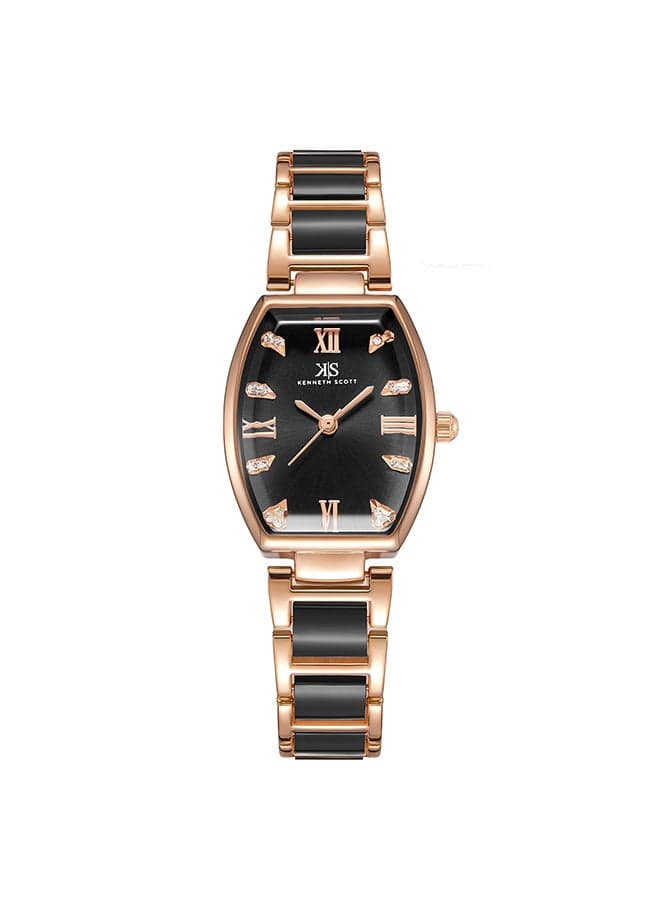 KENNETH SCOTT K23520-RCBB Elegant Ceramic & Metal Women's Watch - Image 1