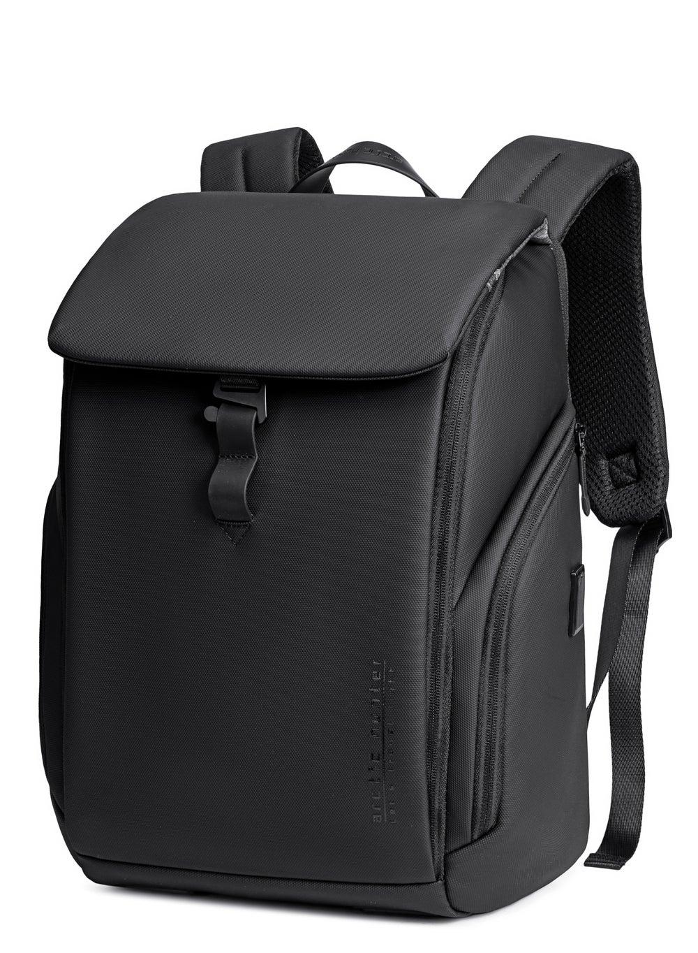 ARCTIC HUNTER B00558 Black Stylish Water-Resistant Laptop Backpack - Image 1