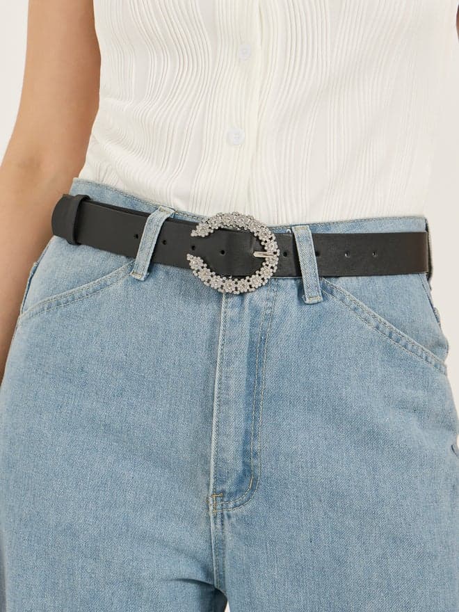 Styli Embellished Buckle Detail Women's Belt - Image 1