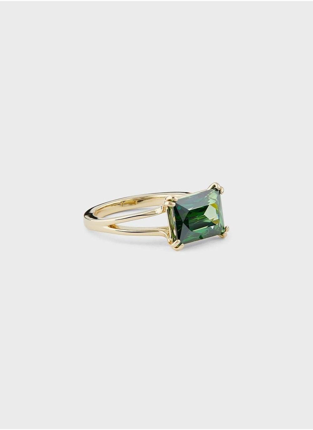 SWAROVSKI Matrix Elevated Emerald Hue Ring - Image 1