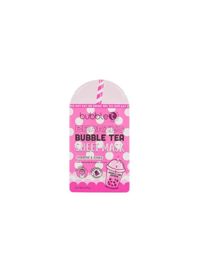 Berry Bliss 20ml Facial Sheet Mask with Aloe Vera & Niacinamide - Image 1