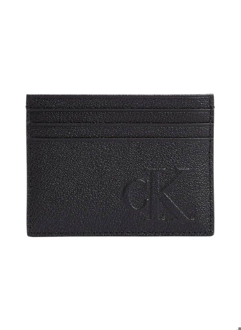 Calvin Klein Jeans Sleek Black Leather Cardholder for Men - Image 1
